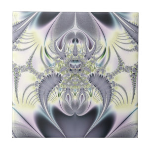 Azulejo De Cerâmica Folhas Roxas