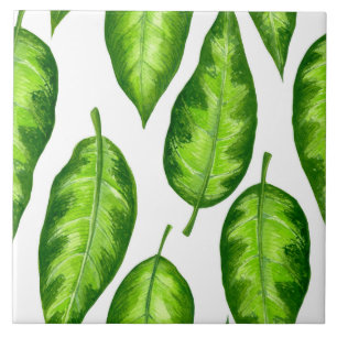 Azulejo De Cerâmica Folhas tropicais