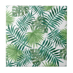 Azulejo De Cerâmica Folhas Tropicais