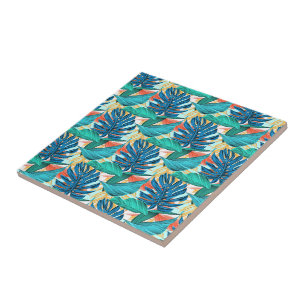 Azulejo De Cerâmica Folhas tropicais exóticas - Bonitas