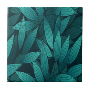 Azulejo De Cerâmica Folhas tropicais gradativas