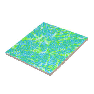 Azulejo De Cerâmica Folhas tropicais riscadas