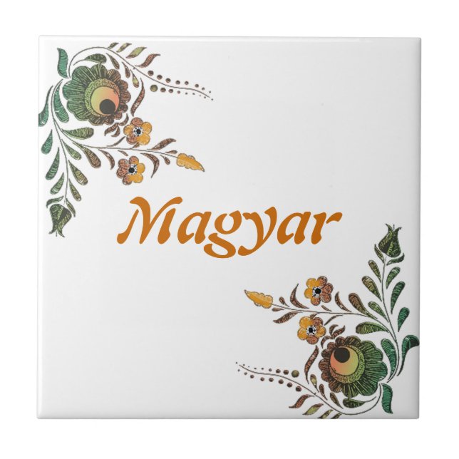 Azulejo De Cerâmica Folk Art Húngaro (Frente)