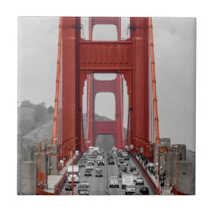 AZULEJO DE CERÂMICA FOME! OURO GATE BRIDGE CALIFORNIA EUA