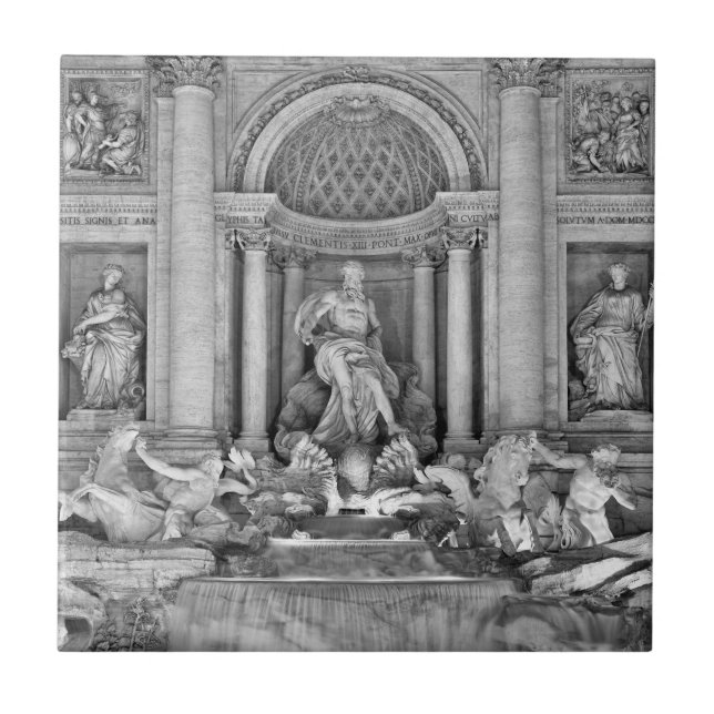 Azulejo De Cerâmica Fonte do Trevi de Roma (Frente)
