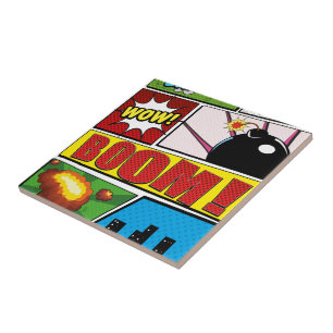 Azulejo De Cerâmica Fontes de desenho da revista em quadrinhos!