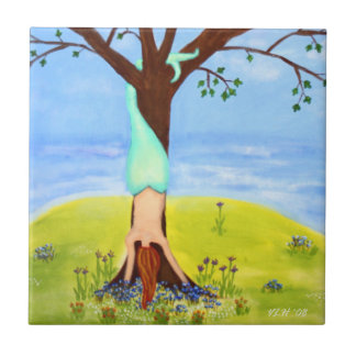 Azulejo De Cerâmica "Fora arte da sereia da água"