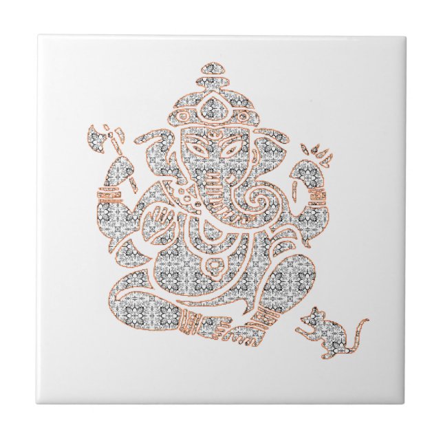 Azulejo De Cerâmica Força de Ganesh (Frente)