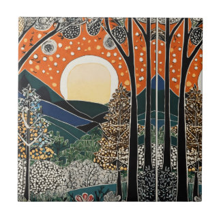 Azulejo De Cerâmica Forest Art Nouveau Azulejo"