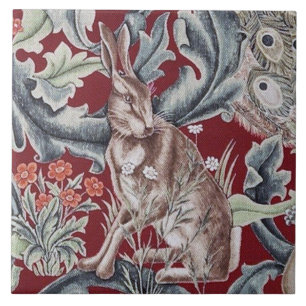 Azulejo De Cerâmica Forest Rabbit, William Morris