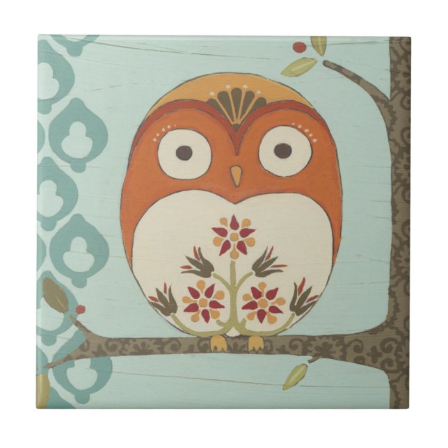 Azulejo De Cerâmica Forest Whimsy I (Frente)