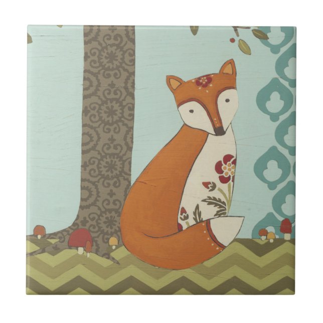 Azulejo De Cerâmica Forest Whimsy III (Frente)