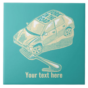 Azulejo De Cerâmica Fork no acidente de viação