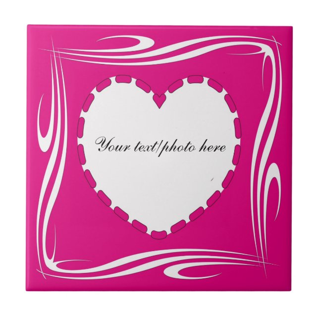 Azulejo De Cerâmica Forma cardíaca (Frente)