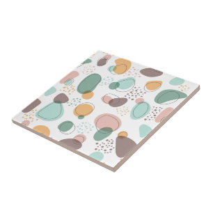 Azulejo De Cerâmica Forma orgânica padrão uniforme moderno