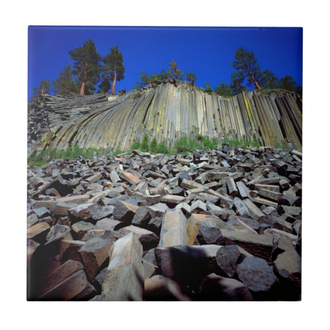 Azulejo De Cerâmica Formações de Basalto de Devils Postpile (Frente)