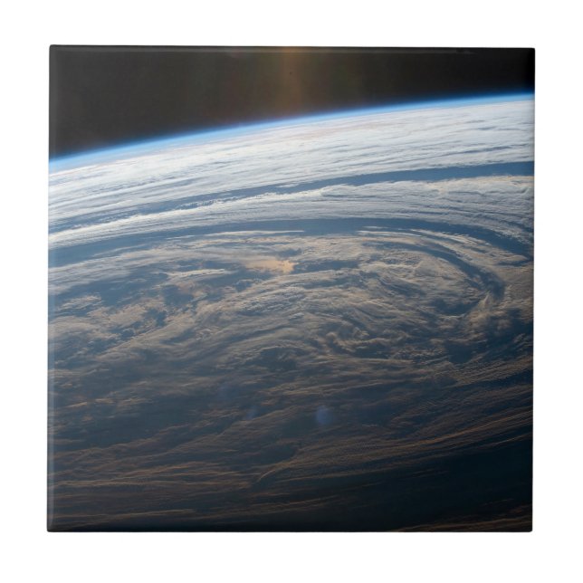 Azulejo De Cerâmica Formações Nuvens No Oceano Índico Sul. (Frente)