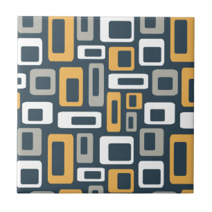 Azulejo De Cerâmica Formas coloridas do estilo do século médio