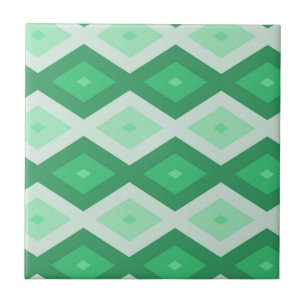 Azulejo De Cerâmica Formas de diamante verde