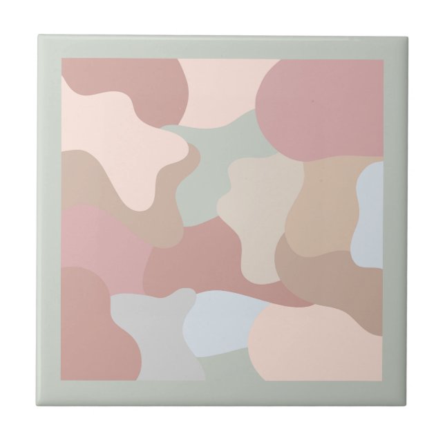 Azulejo De Cerâmica Formas de Tom da Terra (Frente)