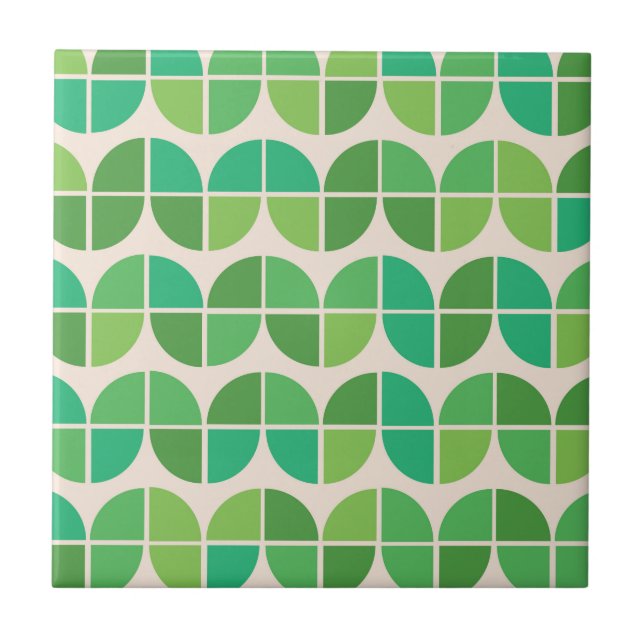 Azulejo De Cerâmica Formas geométricas modernas de meados do século (Frente)