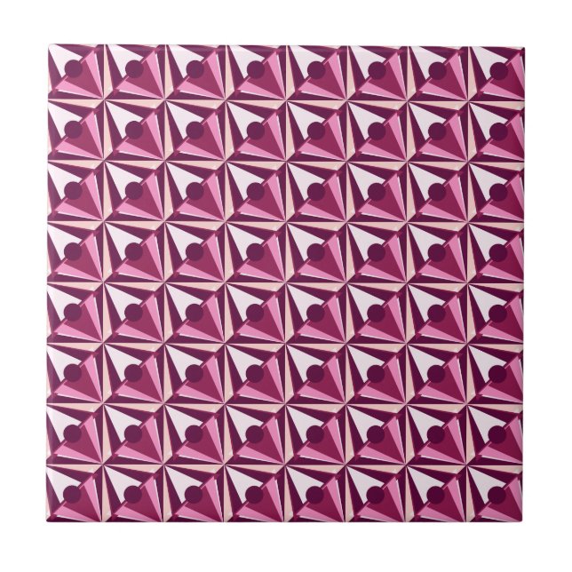 Azulejo De Cerâmica Formas Magenta (Frente)