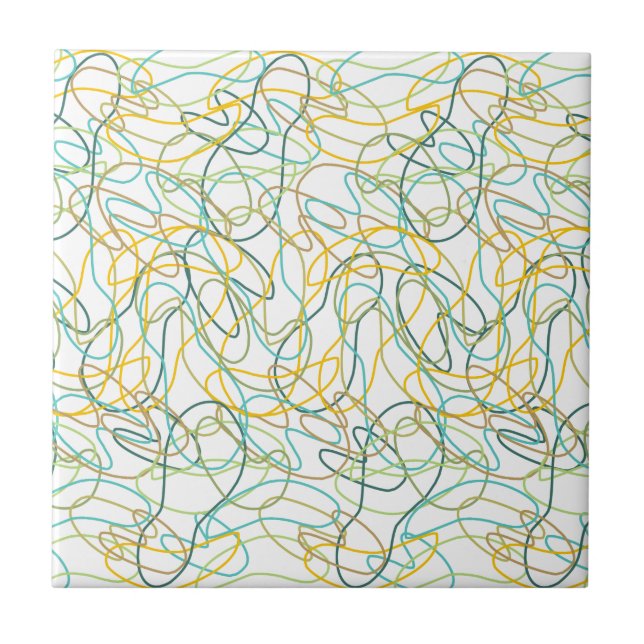 Azulejo De Cerâmica Formas Orgânicas com Fundo Branco (Frente)