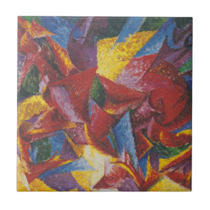 Azulejo De Cerâmica Formas plásticas de um cavalo - Umberto Boccioni