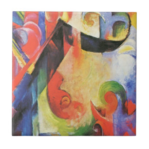 Azulejo De Cerâmica Formas Quebradas por Franz Marc, Arte Abstrato Vin