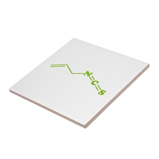 Azulejo De Cerâmica Fórmula Molecular Wasabi Allyl Isotiocianato (Lateral)