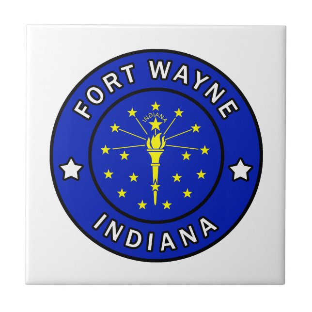 Azulejo De Cerâmica Fort Wayne Indiana (Frente)