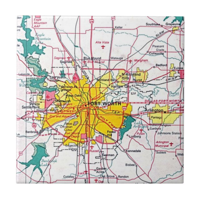 Azulejo De Cerâmica Fort Worth (Frente)