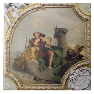 Azulejo De Cerâmica Fortaleza e justiça, 'do Sala Capitolare