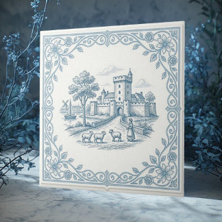 Azulejo De Cerâmica Forte Rústico Francês Provincial Shabby Chic Vinta