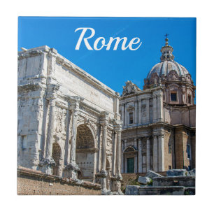 Azulejo De Cerâmica Fórum Romano arruina em Roma, Itália