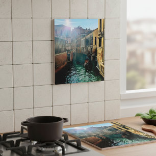 Azulejo De Cerâmica Foto da arquitetura italiana da gôndola do canal d