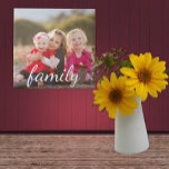 Azulejo De Cerâmica Foto da família<br><div class="desc">Presentes personalizados com foto da família. Crédito fotográfico Fotografia © Storytree Studios,  Stanford,  CA.</div>