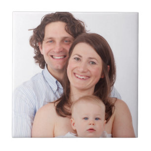Azulejo De Cerâmica Foto da família personalizada e bonita