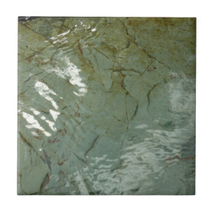 Azulejo De Cerâmica Foto da Natureza do Rochedo Coberto por Água