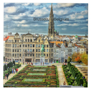 Azulejo De Cerâmica Foto da paisagem urbana da Bélgica