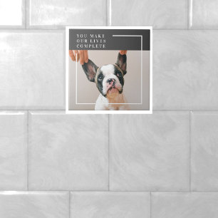 Azulejo De Cerâmica Foto de Cachorro Moderno Cachorro