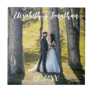 Azulejo De Cerâmica Foto de casamento