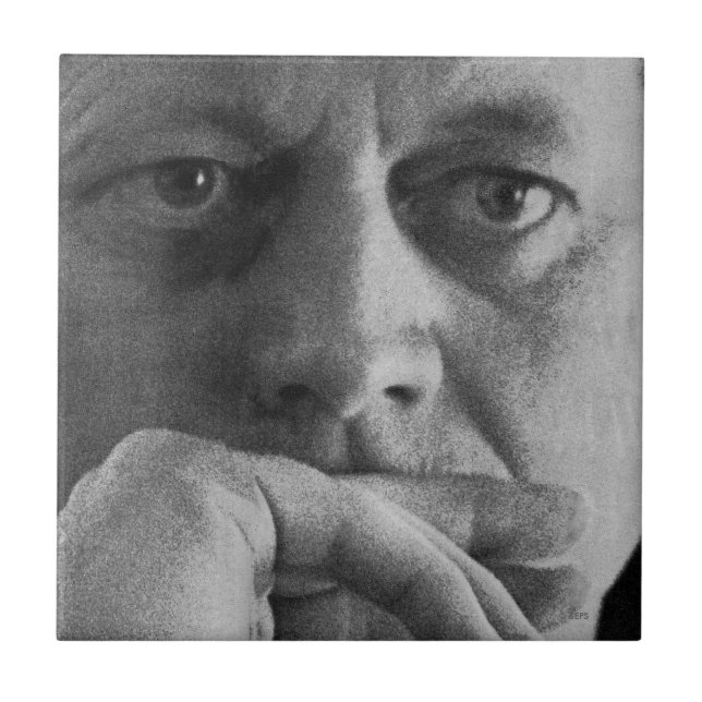 Azulejo De Cerâmica Foto de John F. Kennedy (Frente)