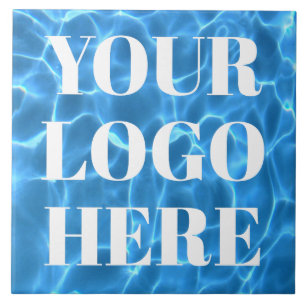 Azulejo De Cerâmica Foto de Piscina Azul Aqua para o Seu Logotipo