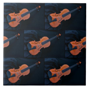 Azulejo De Cerâmica Foto de Violino em Closeup
