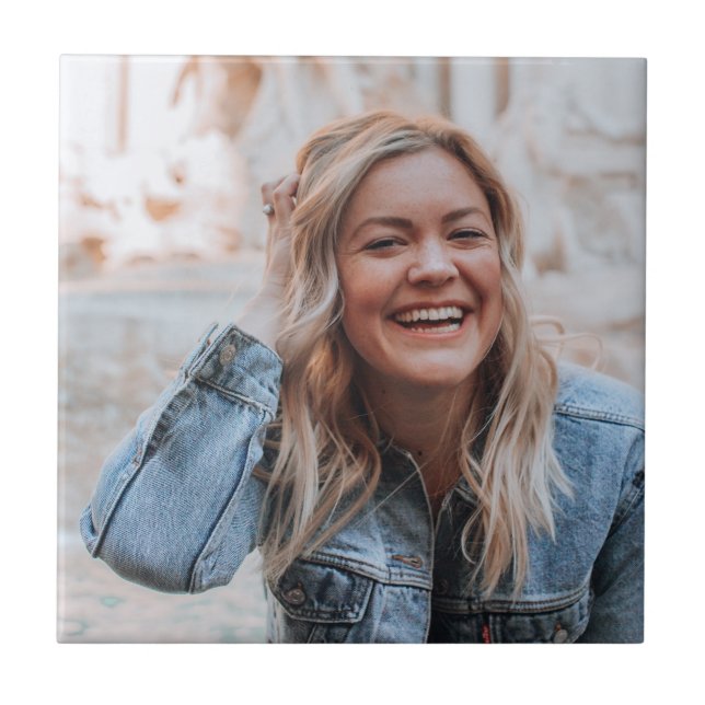 Azulejo De Cerâmica Foto personalizada (Frente)