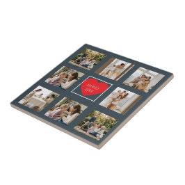Azulejo De Cerâmica Foto Personalizada de Família Moderna