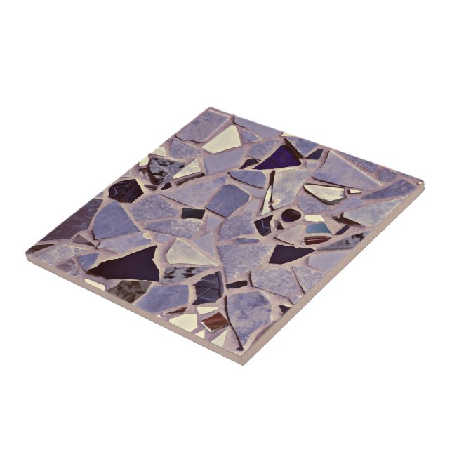 Azulejo De Cerâmica Foto Roxo Lilac Mosaico Terrazzo (Lateral)
