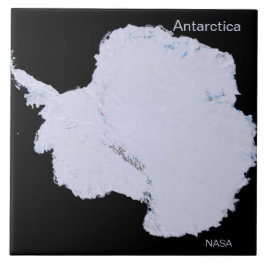 Azulejo De Cerâmica Foto simples da Antártida Branca pela NASA