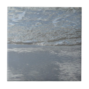 Azulejo De Cerâmica Fotografia Abstrata de Água Lamba na Praia